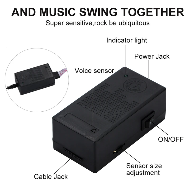 Динамик музыка активированный EL лист эквалайзер украшение автомобиля