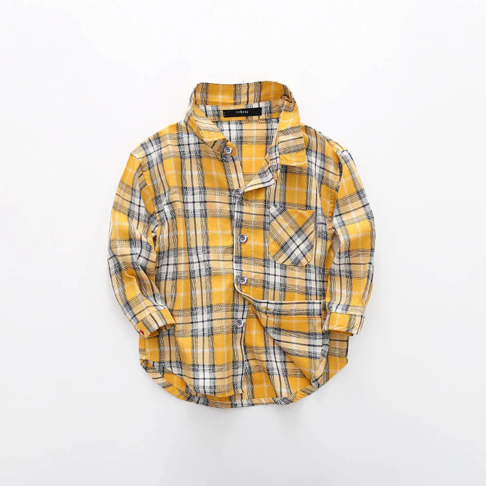 

Baby Boy Cotton Plaid Shirt Kid Long Sleeve Tops Shirt Spring Children Clothes Shirt For Boy Casual Blouse dropshipping clothing