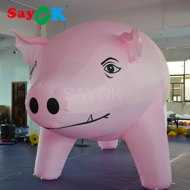 Гигантская надувная свинья наружная для коммерческой рекламы фестиваля и