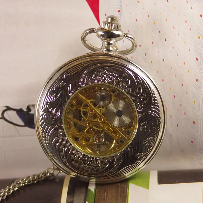 Часы-скелетоны мужские в стиле стимпанк прозрачные механические винтажные