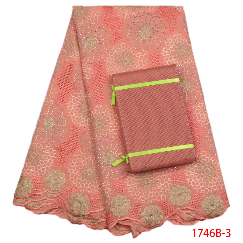 Hight Quality 2018 New Arrival Swiss Voile Lace Fabric Cotton With Sego Headtie For Women In Switzerland AMY1746B-1 | Дом и сад