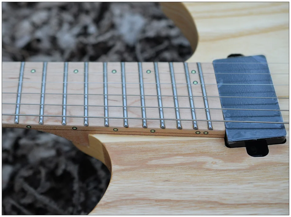 Fanned Fret Гитара s безголовая гитара стильная модель натурального дерева цвет пламени клен шея гитара