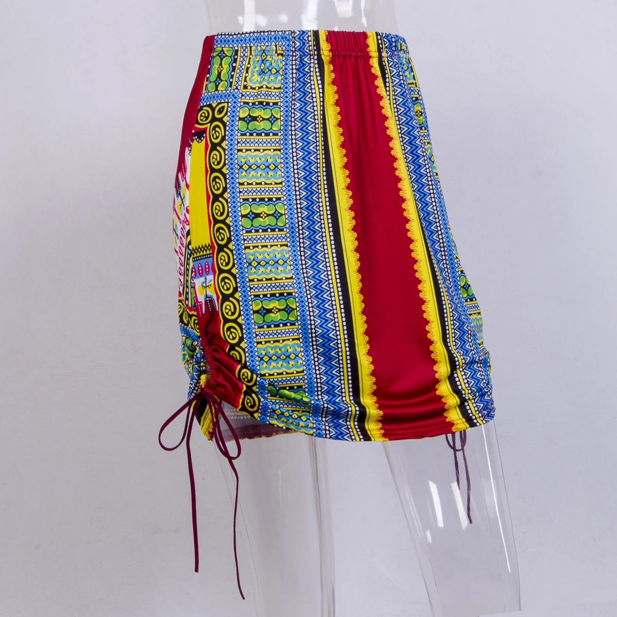 Женская короткая юбка из смесовой хлопка винтажная эластичная облегающая