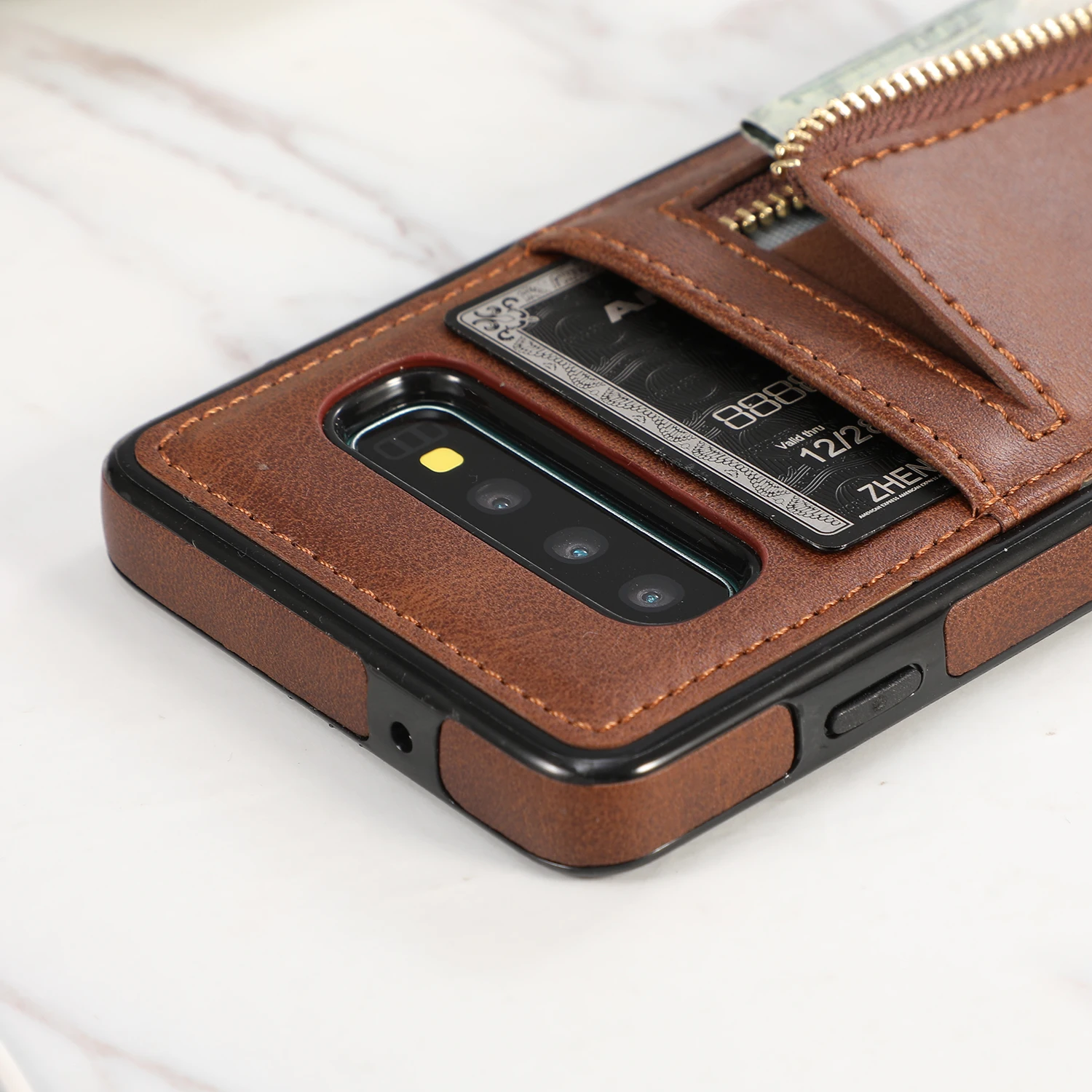 Чехол из искусственной кожи для Samsung S9 S8 S10 Plus S10e чехол Роскошный кошелек карта ТПУ