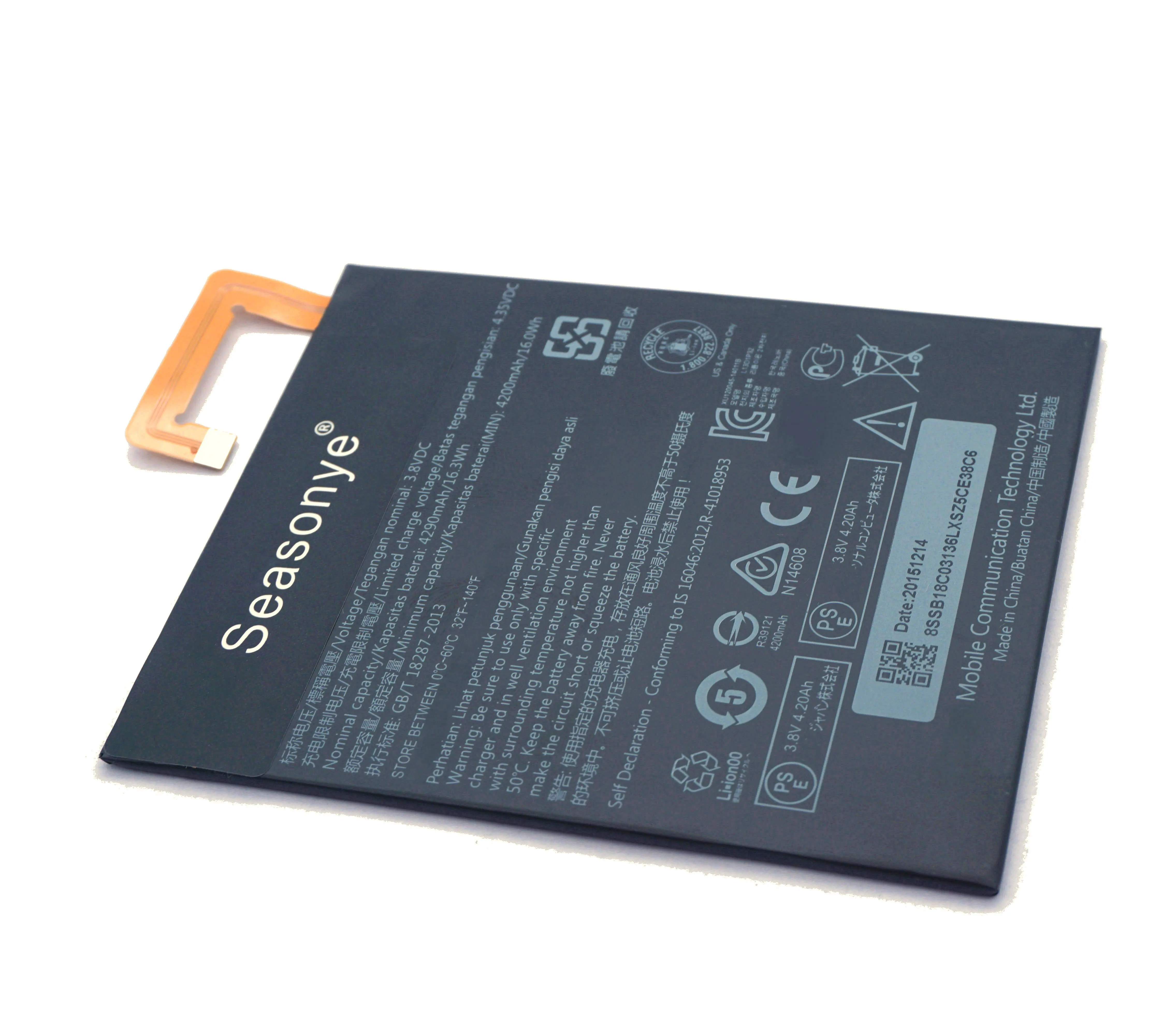 Seasonye 4290 мАч 16.3Wh L13D1P32 запасная батарея для Lenovo Lepad Tab A8 50 A5500 S8 TAB 3 Tab3 8 дюймов TB3 850F