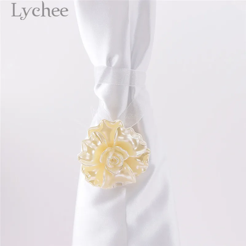 Lychee Life 1 шт. искусственные жемчужные цветочные пряжки для занавесок современный