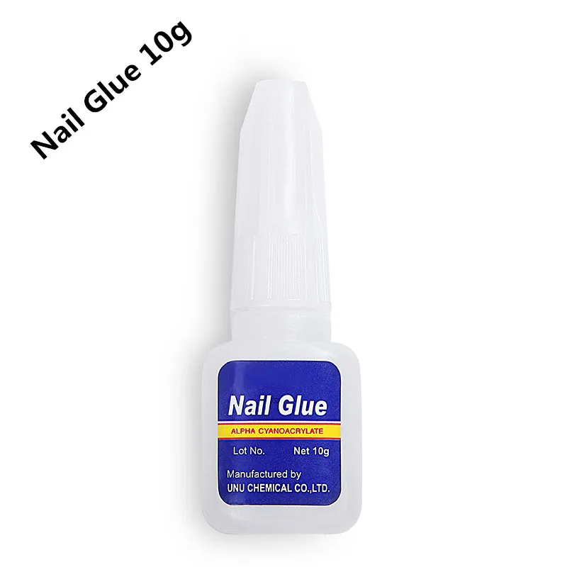 

10g Nail Art Decoration Tips Glitter Acrylic Rhinestone with Brush False Gel Glue