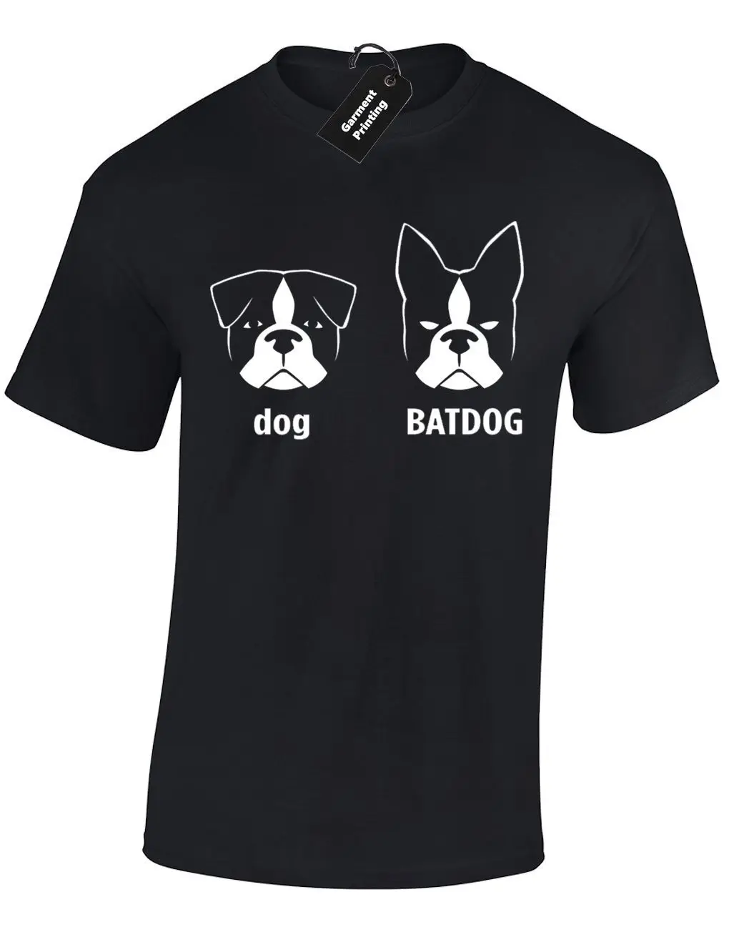 Футболка мужская с надписью DOG BATDOG модная крутая Повседневная рубашка принтом
