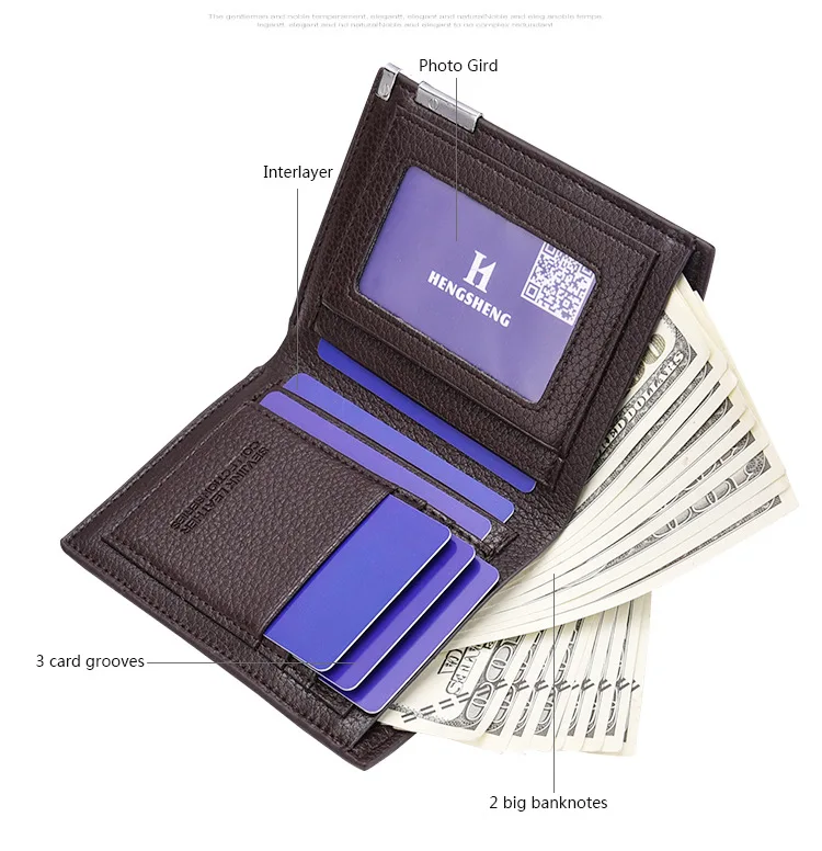 Мужской тонкий кошелек billetera hombre erkek cuzdan, маленькие кошельки porte feuille homme, мужской кошелек carteira masculina, мужской кошелек
