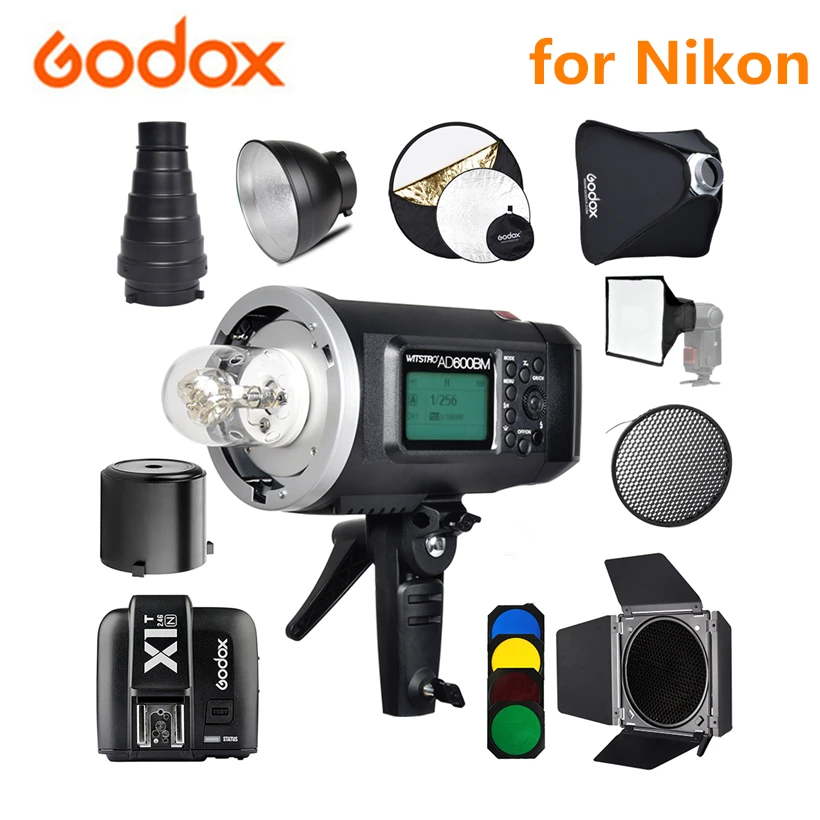 Студийная Вспышка Godox AD600BM 600Ws GN87 с креплением Bowens HSS 1/8000 светильник Speedlite +