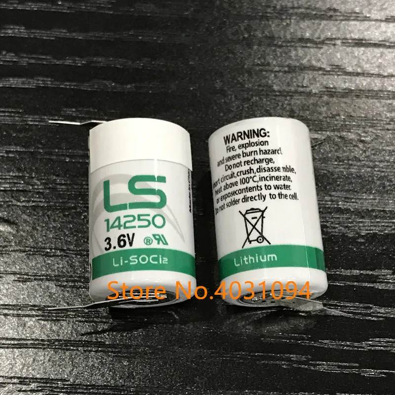 20 шт. LS 14250 LS14250 1/2 AA 1/2AA 3,6 В 1250 мАч ПЛК литиевая Батарея с контакты