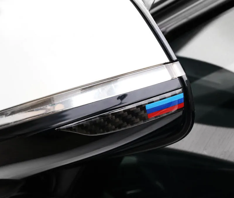Углеродное волокно Зеркало заднего вида анти три защитные полоски для bmw e90 e60 f30 f34