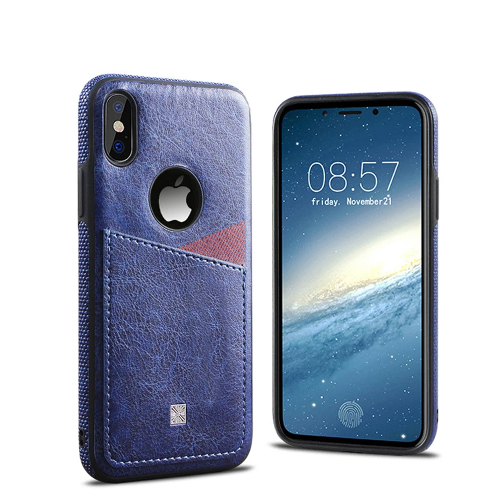 Leather Card Pocket Phone Case for iPhone X XS MAX XR Shockproof Retro Soft PU Book Storage Shell 7 8 Plus |