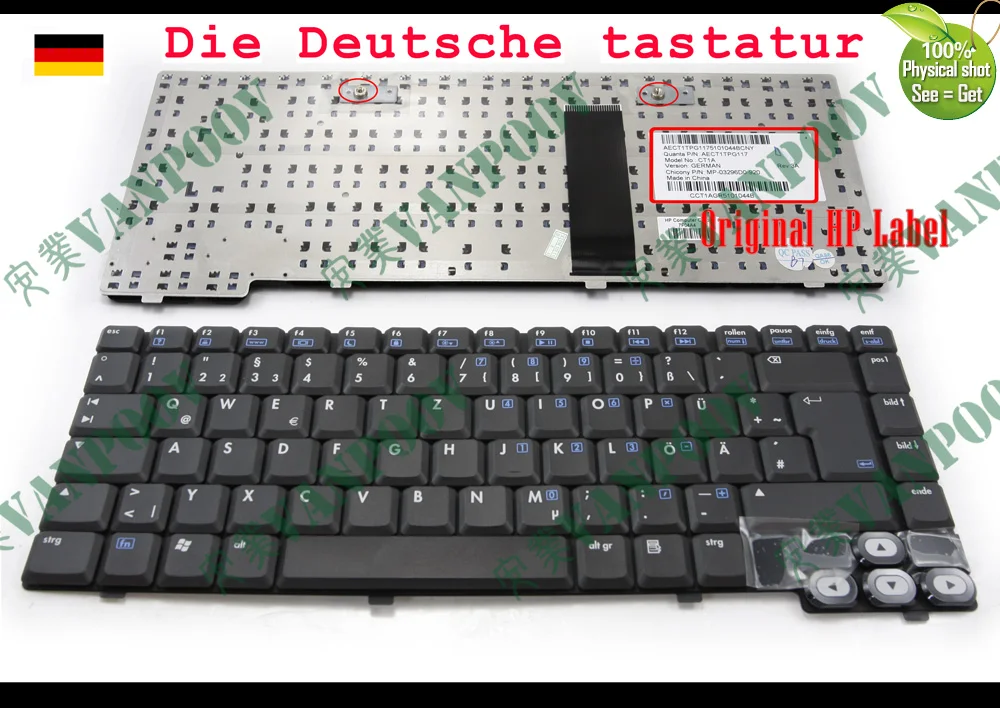 

New Notebook Laptop keyboard for HP Pavilion dv1000 dv1100 dv1200 dv1300 dv1400 dv1500 dv1600 dv1700 Black German GR Deutsch DE