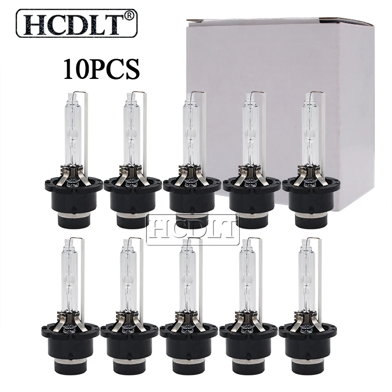 HCDLT 10 шт. 55 Вт HID D2S 6000 К ксеноновая лампа D4S Авто фара 35 D2R D4R 4300K 5000K 6000K 8000K лампа|Лампы