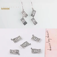 20pcsbag 100 dollars money alloy charms 1320mm antique silver pendant findings accessories diy vintage choker earring yz393