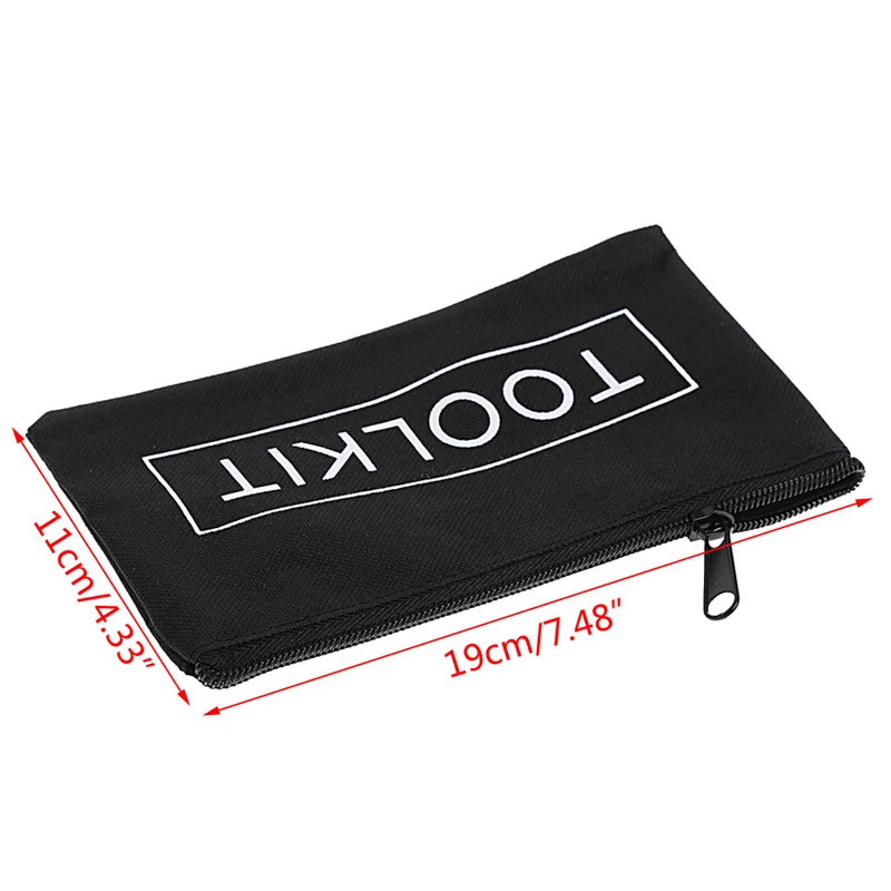 

Waterproof Tool Kit Bag 600D Oxford Cloth Tool Bag Zipper Storage Instrument Case 19x11cm