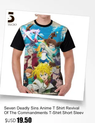 Seven Deadly Sins/футболка с аниме «Seven Deadly Sins-Wrath», футболка с милым принтом, футболка с короткими рукавами, футболка с большим человеком
