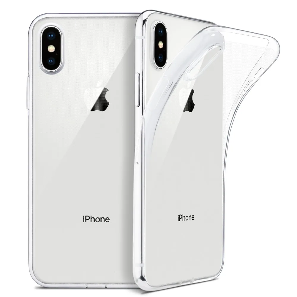 50 шт прозрачный Защитный чехол для iPhone XS Max X XR 8 Plus 7 6 S 5 SE телефона ультра тонкий