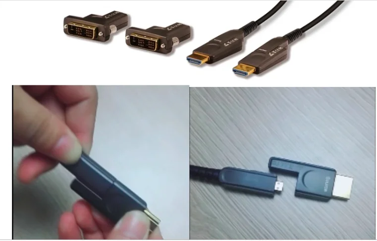 Съемный pin HDMI активный оптический кабель Поддержка HDMI2.0 HDCP2.2 UHD4K @ 60 Гц передача на
