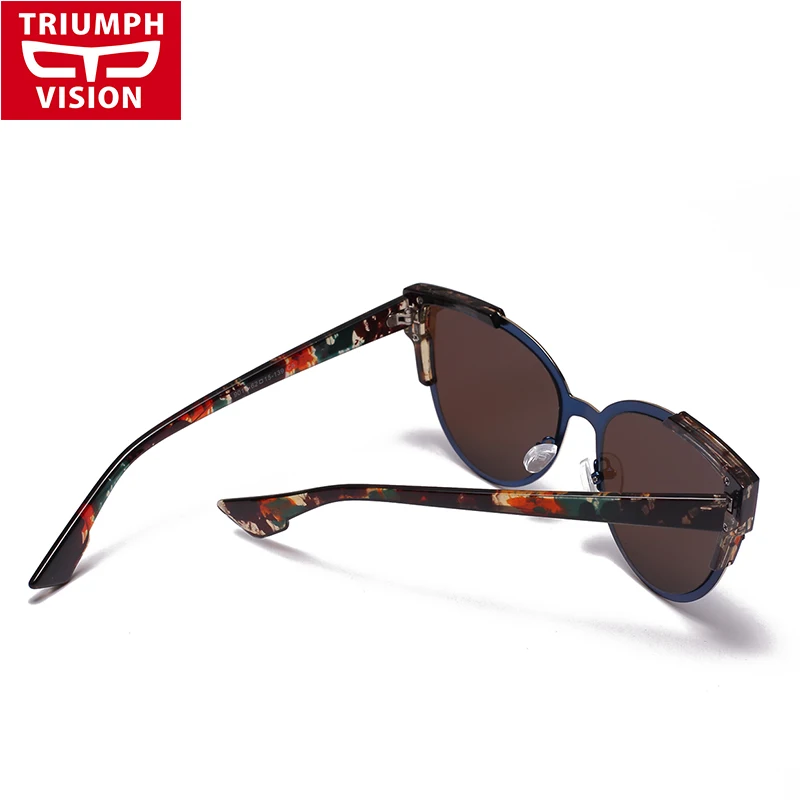 ТРИУМФ ВИДЕНИЯ Розовый Зеркало Женский Солнцезащитные Очки Cat Eye Стиль Женщины