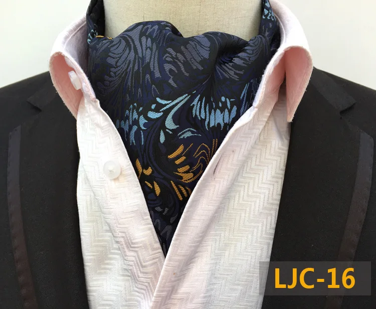 Мужской Пейсли нежный мужской шелковый шейный платок Ascot платок-галстук супер жаккардовый шелковый галстук широкий галстук резинка для волос самостоятельно британский стиль