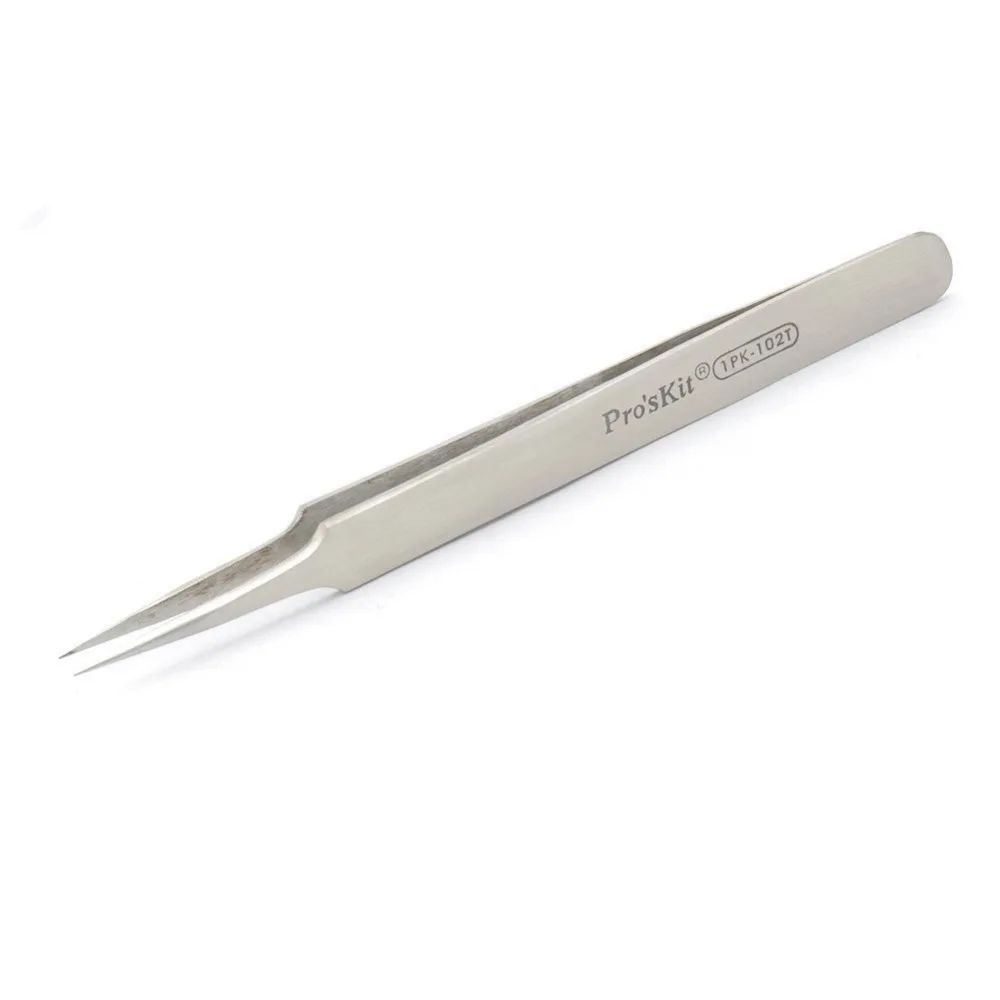 Pro'sKit 1PK 102T очень тонкий наконечник прямой Немагнитный медицинский пинцет (120