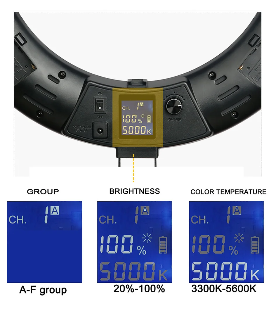 Viltrox VL 600T 45 Вт светодиодное кольцо для видеоссветодиодный емки фотография
