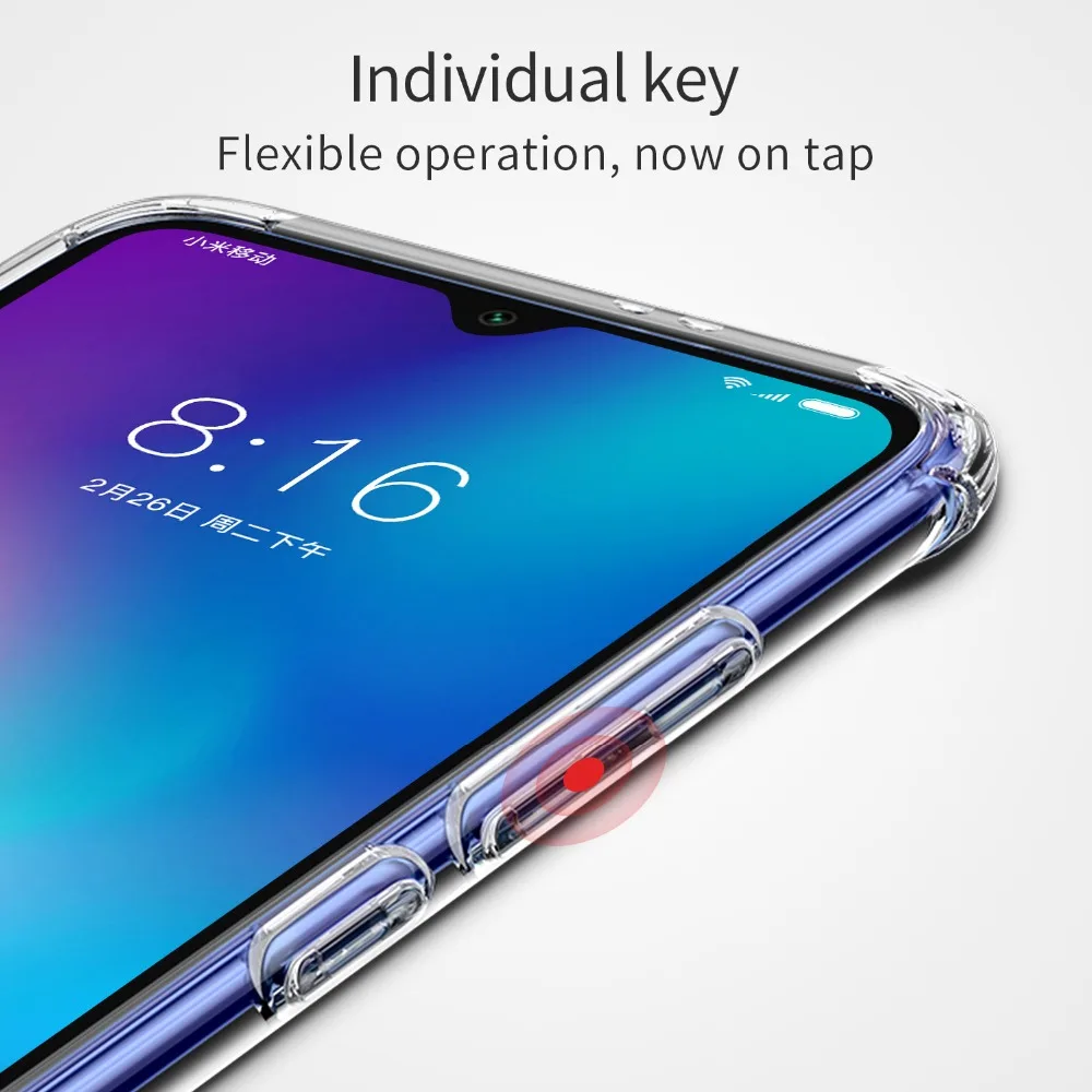 Противоударный чехол MSVII для xiaomi mi 9 SE прозрачный защитный мягкий силиконовый mi9 M9