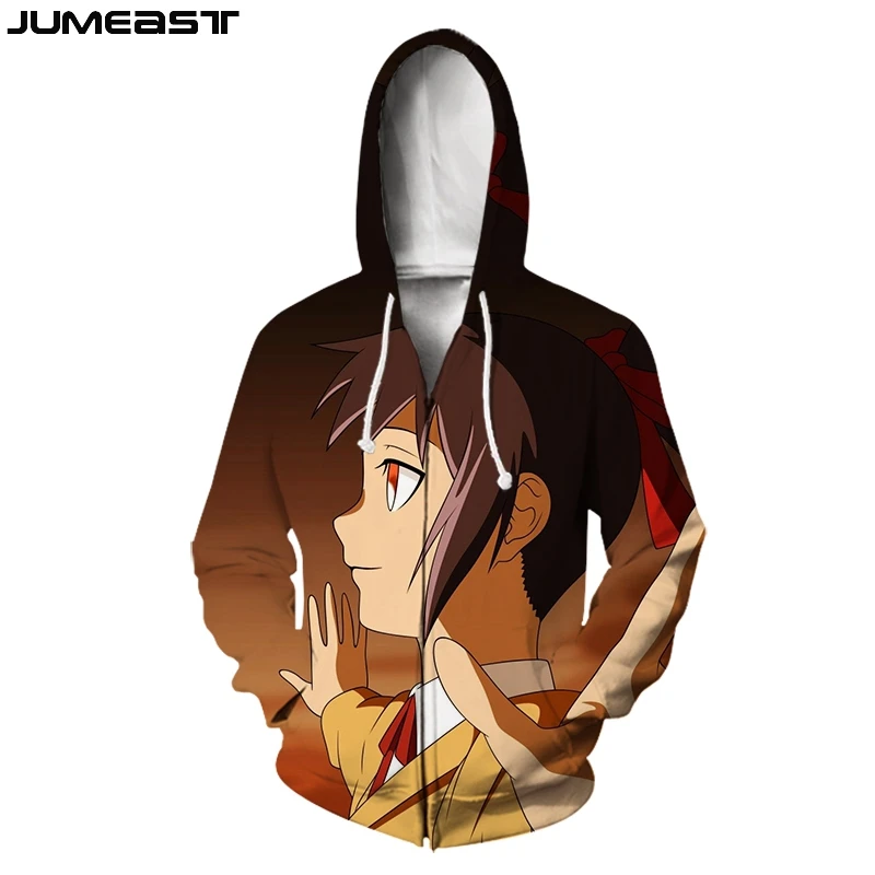 Jumeast бренд для мужчин/для женщин 3D печатных мультфильм Аниме Bleach куртка с длинными рукавами спортивный пуловер модные кепки капюшоном толстовки на молни - Цвет: 30