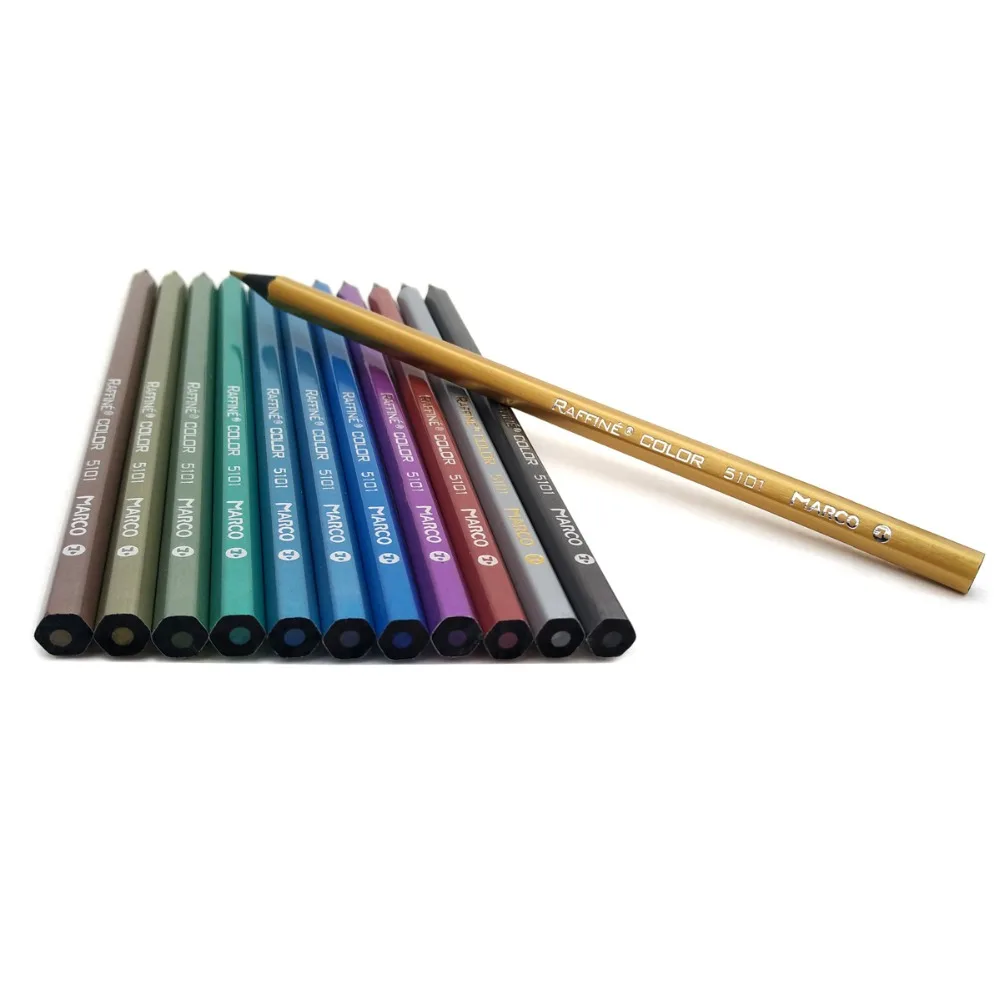 Marco Raffine Artist 12 шт. цветные карандаши lapis de cor profissional черные деревянные