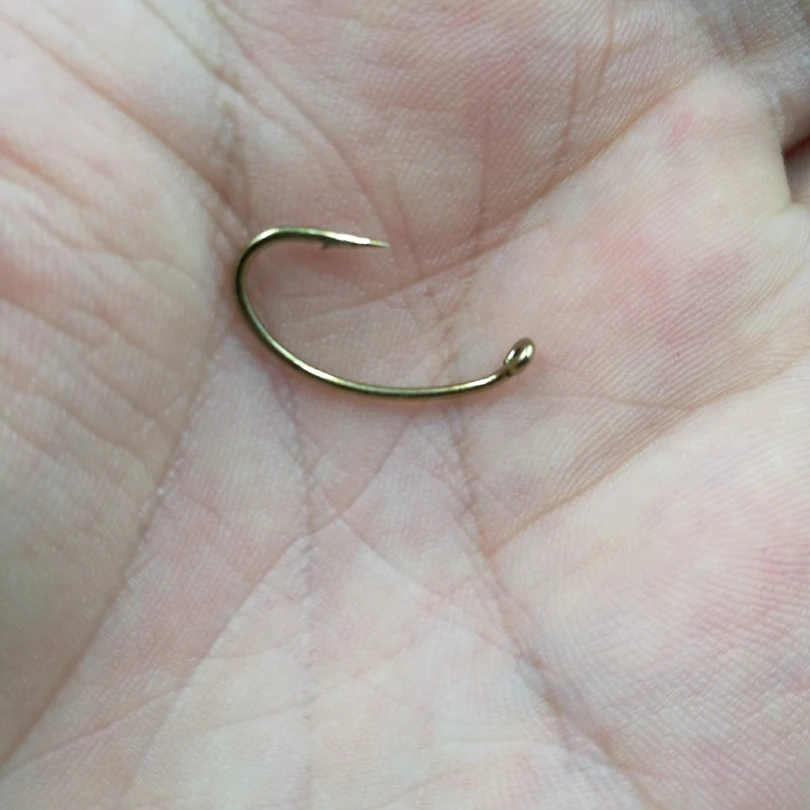 15 шт./лот 6 # Нахлыстовые крючки для вязания нахлыстом креветки Caddis Nymph сухие