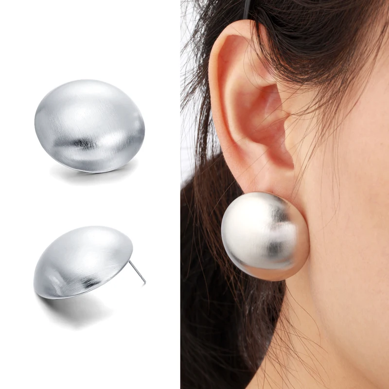 2017 новые модные Известные брендовые большие Матовые Круглые Эффектные серьги