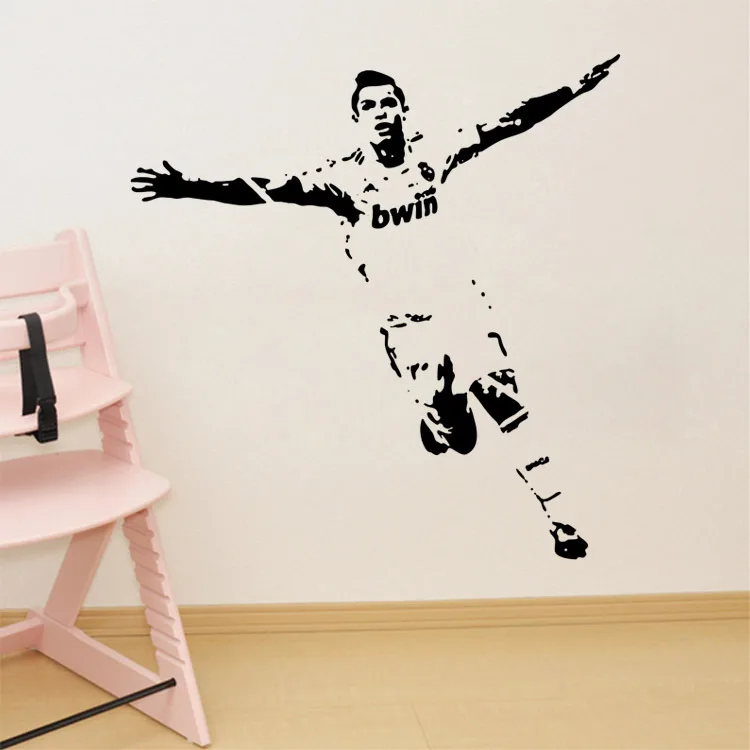 2017 Футбол стены Стикеры плеер наклейка спортивные украшение Фреска для Обувь