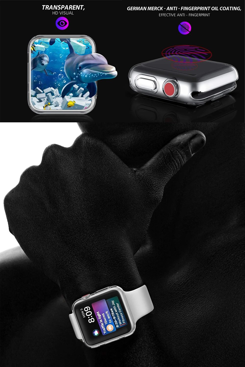 Ascromy чехол для телефона для Apple Watch Series 4 40 мм 44 мм защита экрана мягкий ТПУ противоударный бампер чехол для iwatch 4 аксессуары
