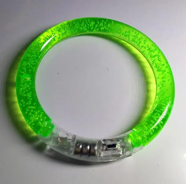 green A Светодиодный светильник-браслет из акрила, вечерние браслеты, Рождественский светящийся браслет, светящиеся игрушки для детей, DS39 - Цвет: green A