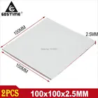 2 шт. Gdstime 2,5 мм CPU GPU силиконовая термальная прокладка теплоотвода, охлаждение, проводящий тепло 100 мм * 100 мм * 2,5 мм