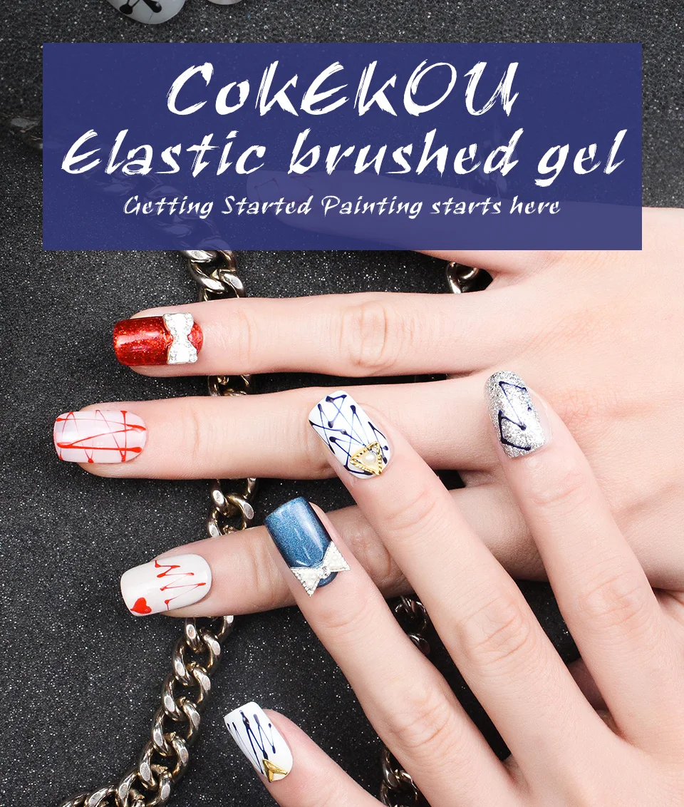 Креативный растягивающийся гель для ногтей CoKEKOU, цветочный гель, созвездие, паук, клей, лак для ногтей, пластиковый красный УФ-гель, замачиваемый