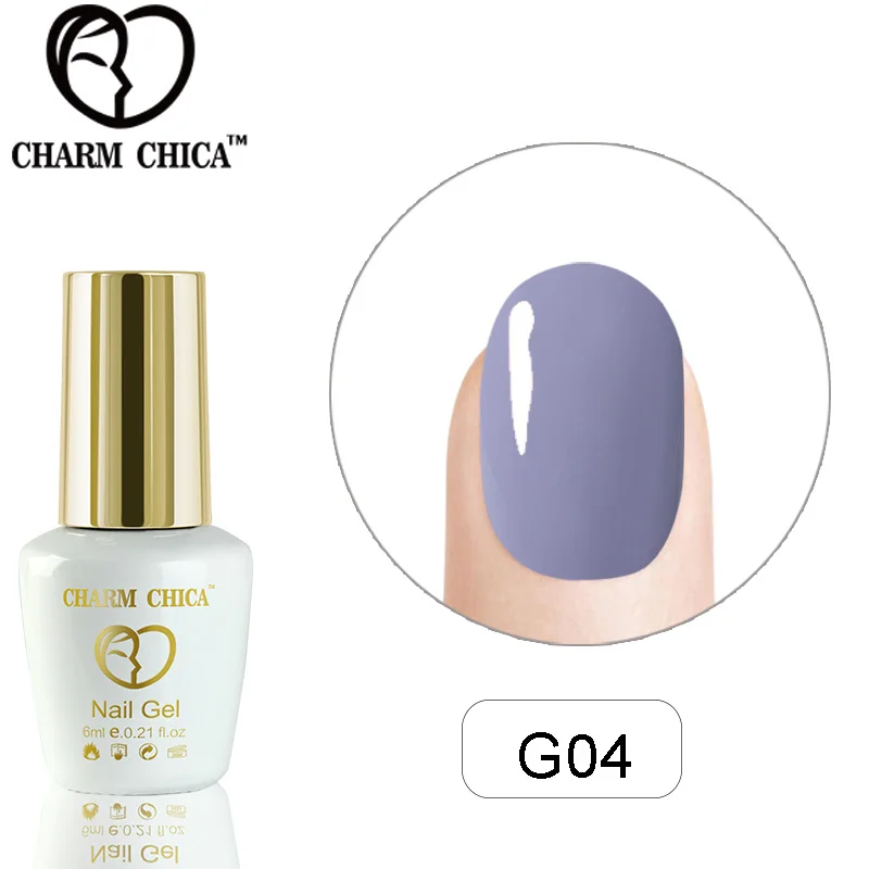 Charm Chica Gray Series Color 6ml UV Gel Nail Polish Soak Off Lak Lacquer Art Vernis Semi Permanant G05 | Красота и здоровье