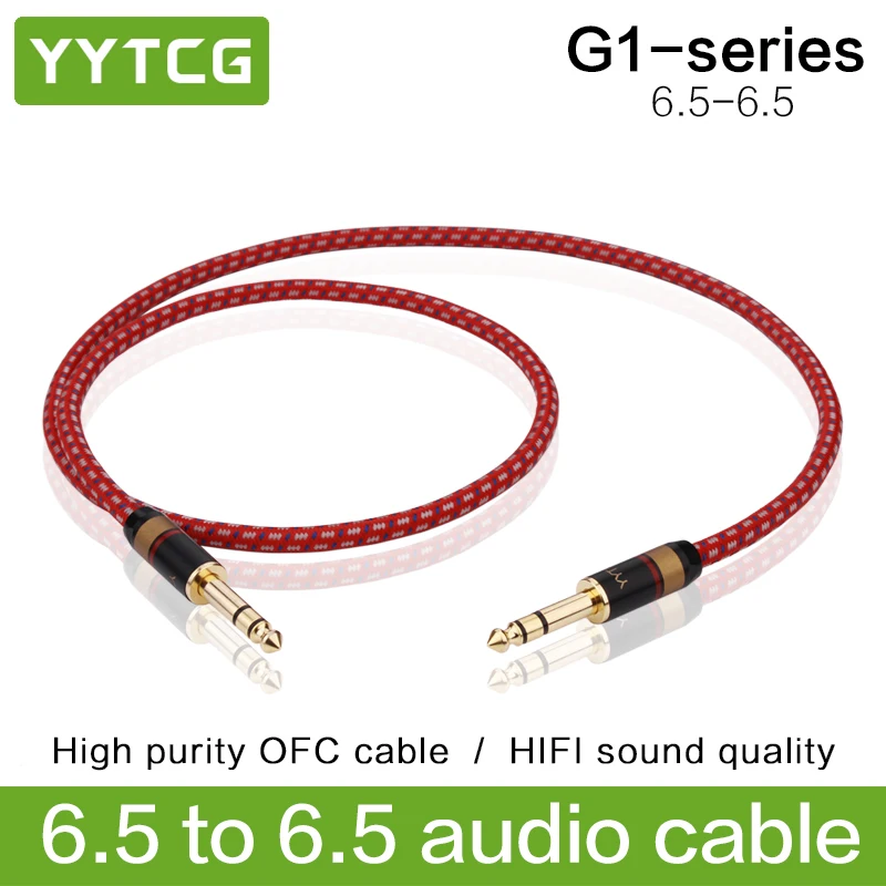 YYTCG HIFI стерео 1/4 &quot6 35 мм до 6 штекер экранированный аудио кабель для микрофона