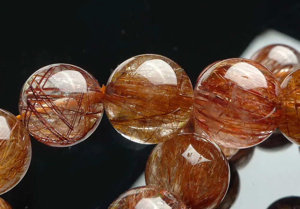 Браслет AAA из 002013 натуральной бразильской медной стали с кристаллами кварца 14 5 мм