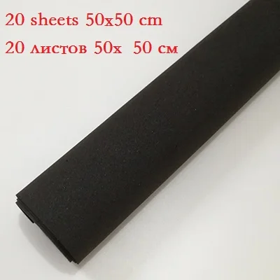 20 sheets black 20 листов Foamiran 1 мм губчатая бумага ручной работы, из пеноматериала EVA материалы для рукоделия, украшения дома, рождественский подарок для детей - Цвет: 20 sheets black