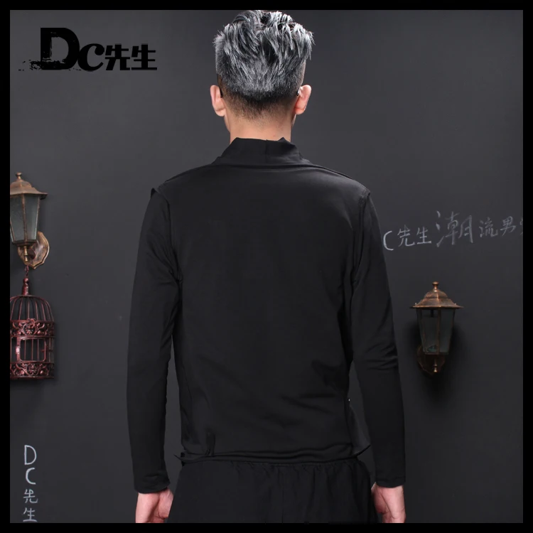 M ~ 2XL! Мужская футболка с длинными рукавами в Корейском стиле стильные костюмы для