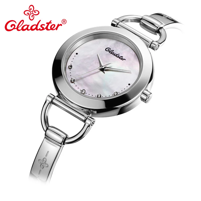 Женские кварцевые часы Gladster MIYOTA GL30 с циферблатом в виде раковины наручные