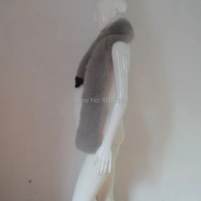 2019 New Arrival SJ767 China Haining Promotion Hot Sale Long Fox Fur Winter Scarf |
