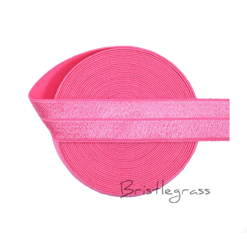 BRISTLEGRASS 5 Yard 3/4&quot 20mm Antique White FOE Fold Over Elastic Spandex Satin Band Kids Hairband Headband Lace Trim DIY Sewing |