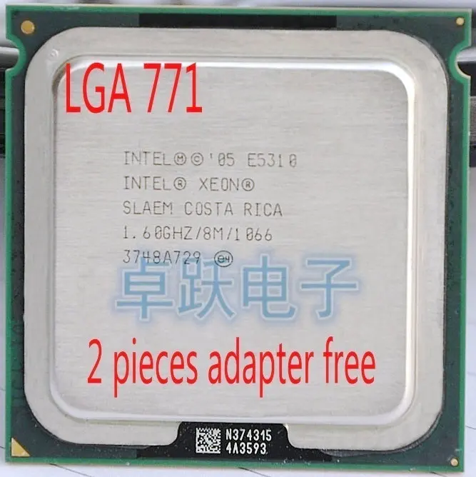 Процессор Intel Xeon E5310 1 6 ГГц/8 Мб/1066 процессор LGA771 Core 2 Quad CPU работает на материнской