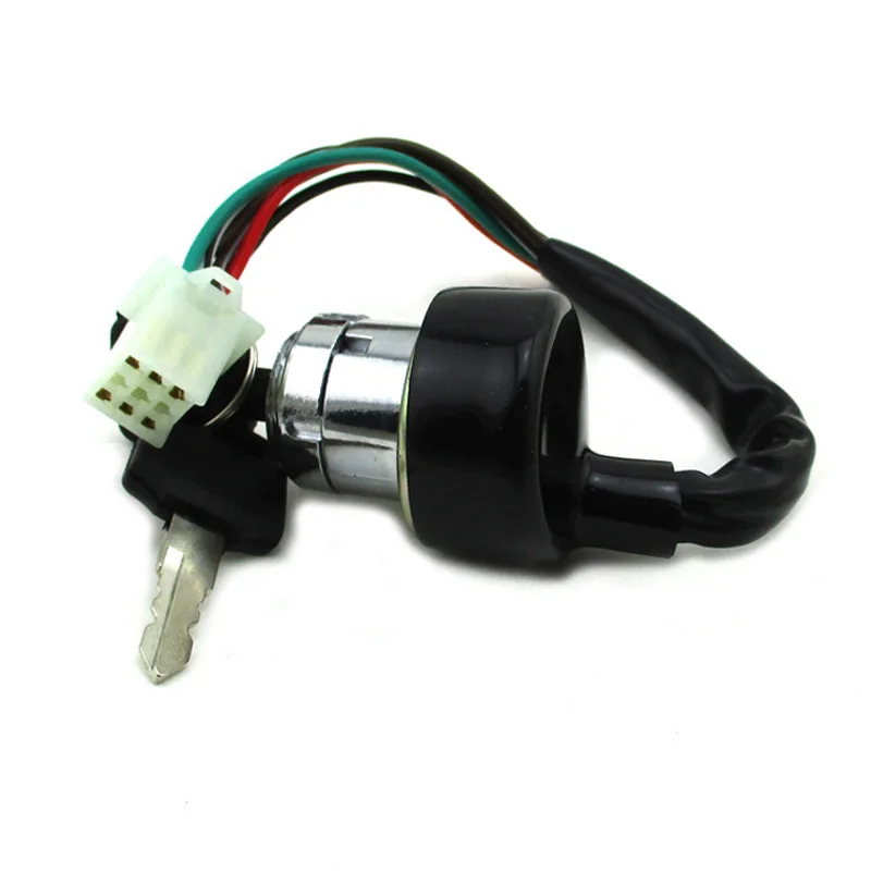 XLJOY 6 wire Pin On Lock переключатель ключа зажигания + 2 для Meerkat Kazuma 50cc 70cc 90cc 110cc 125cc ATV Quad 4