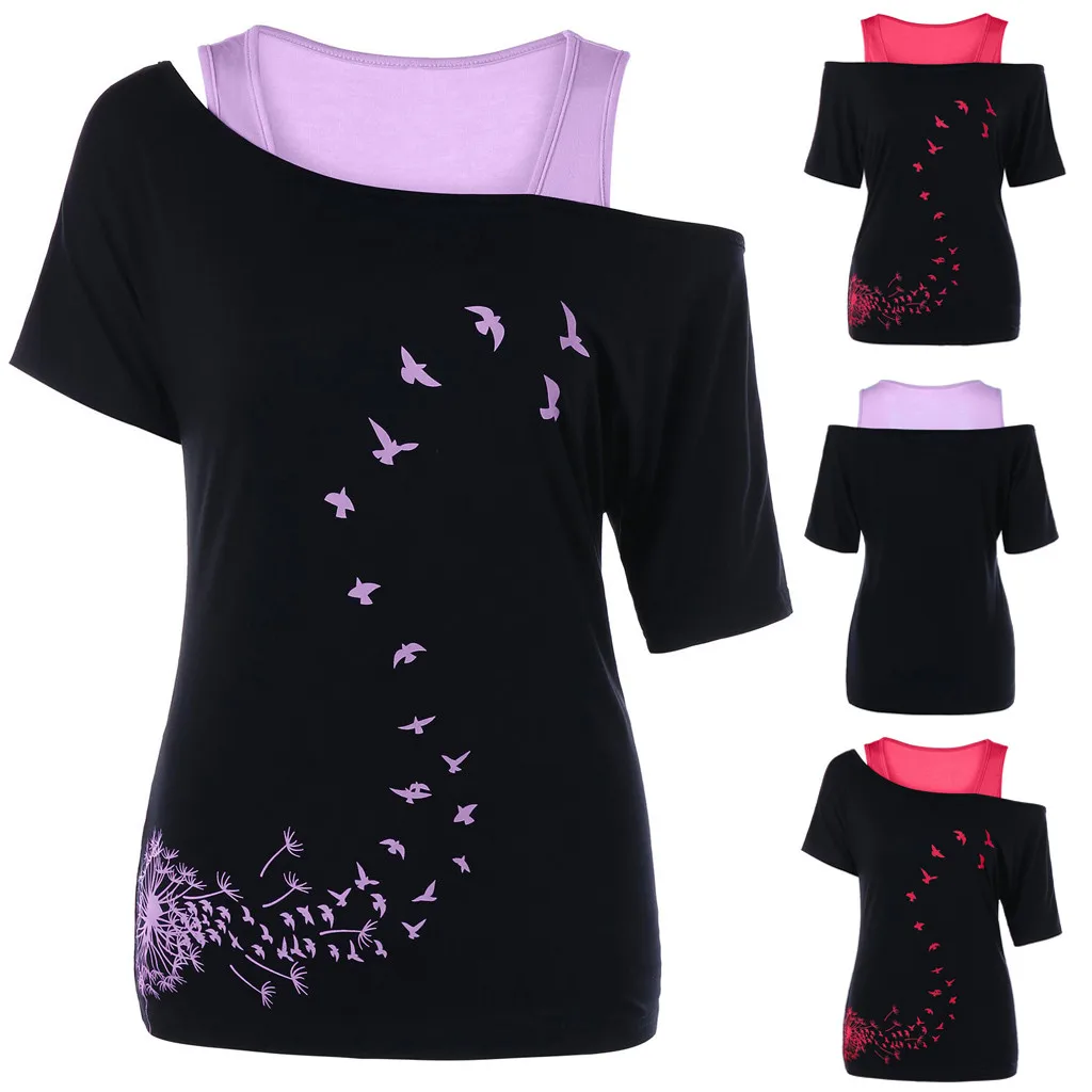 Футболка Летние женские повседневные сексуальные платья с открытыми плечами О