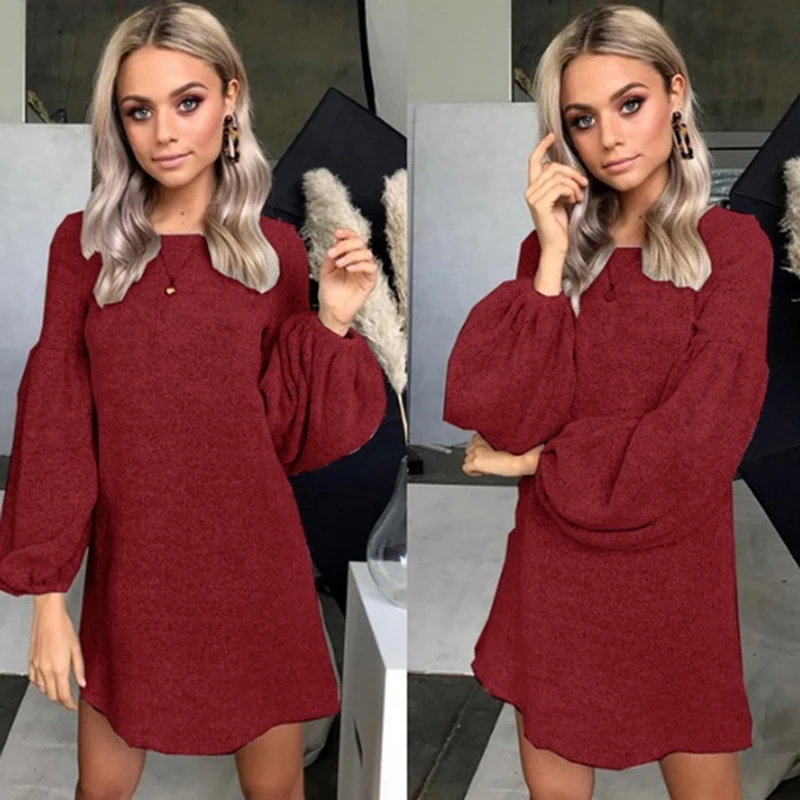 Bigsweety новые модные женские мини платья 2018 осенние повседневные свободные размера